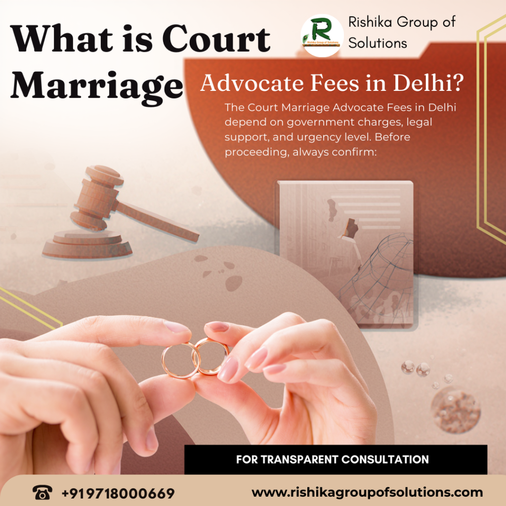 Court Marriage Advocate Fees in Delhi